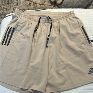 Adidas 7”  Tan Running Shorts - Large - NWOT